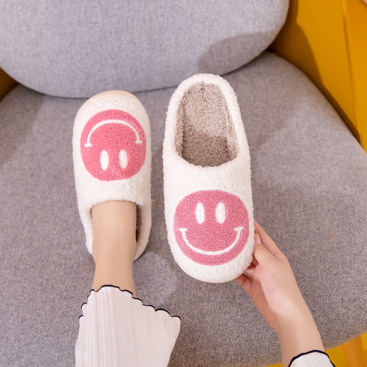 Smiley Face Slippers