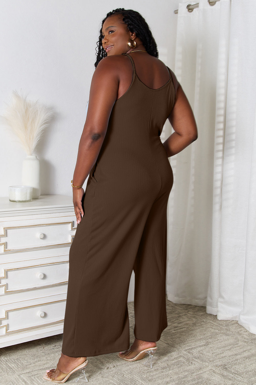 Spaghetti Strap V-Neck Jumpsuit