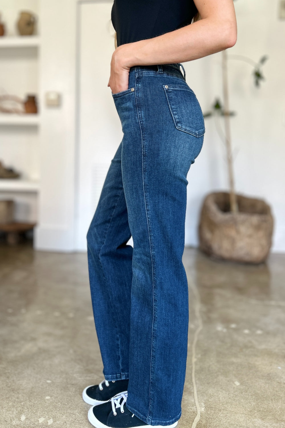 Tummy Control Straight Jeans