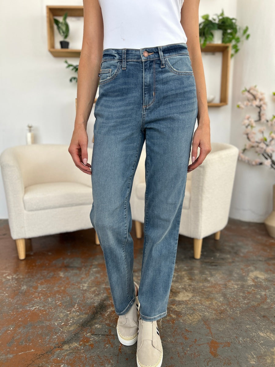 High Waist Straight Jeans