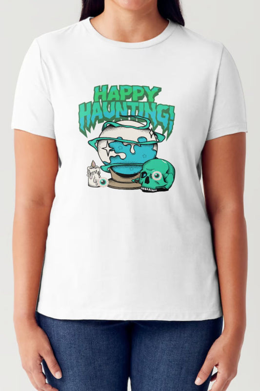 HAPPY HAUNTING Short Sleeve T-Shirt