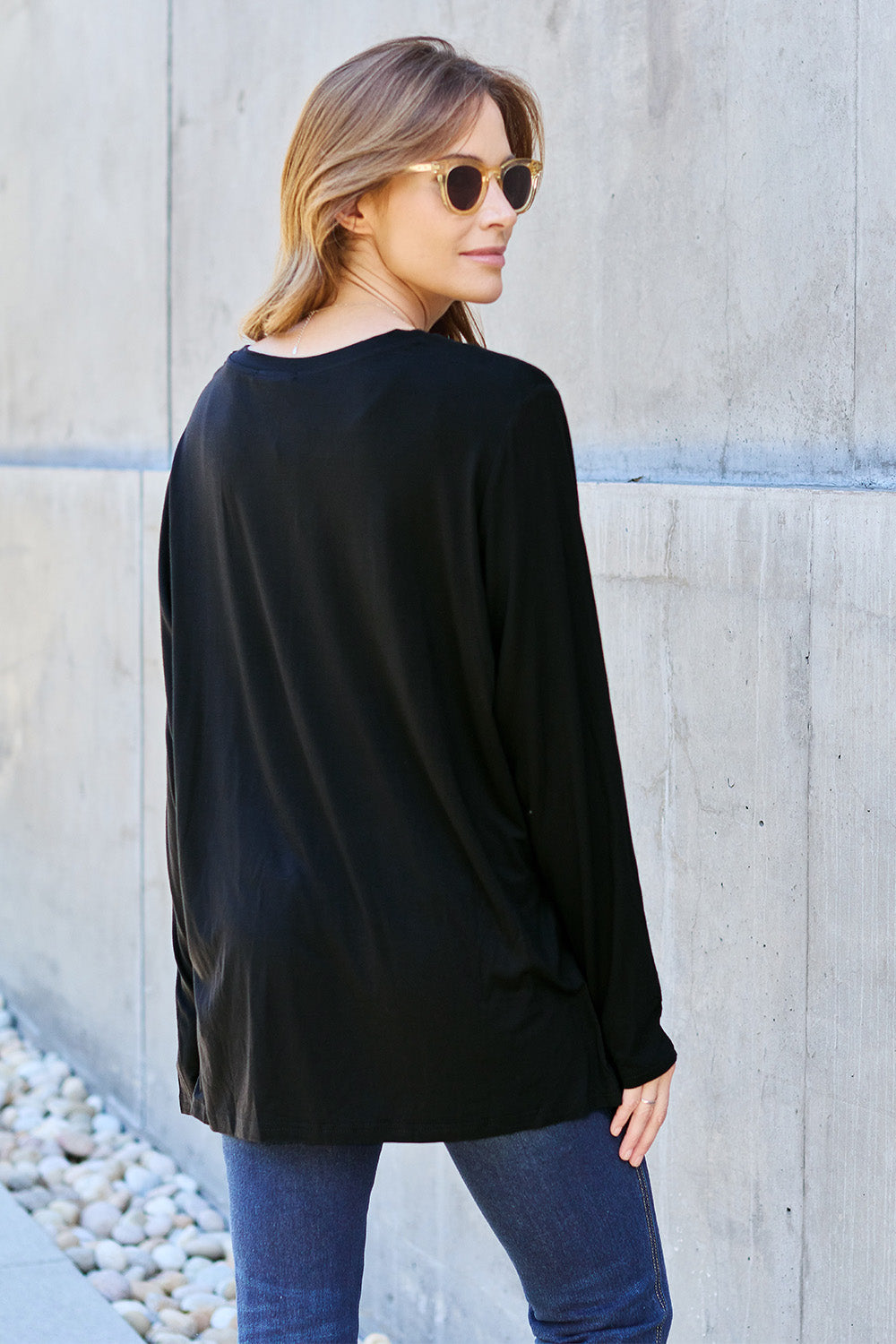 V-Neck Long Sleeve Top