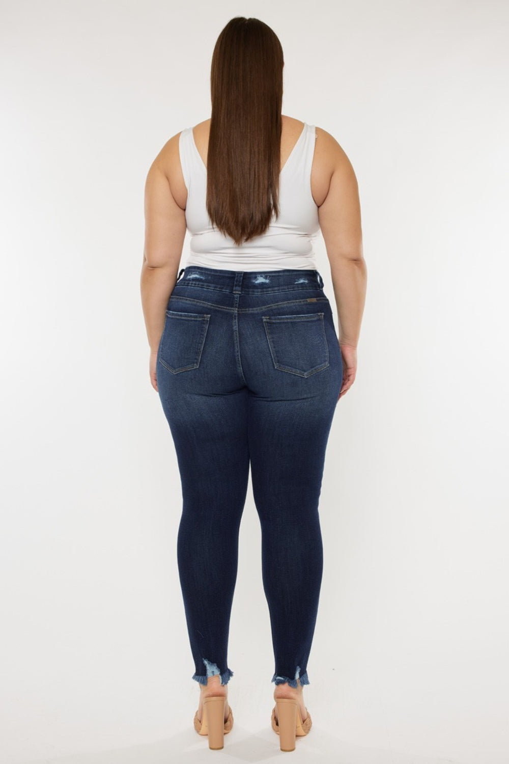 Cat's Whiskers Raw Hem High Waist Jeans