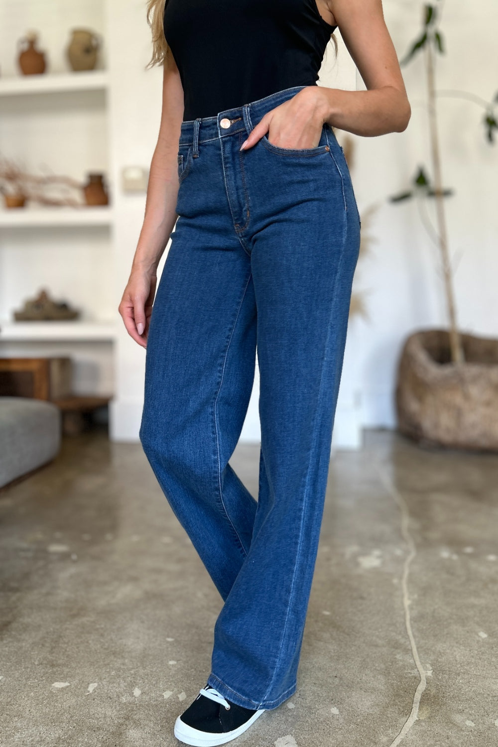 High Rise Straight Jeans