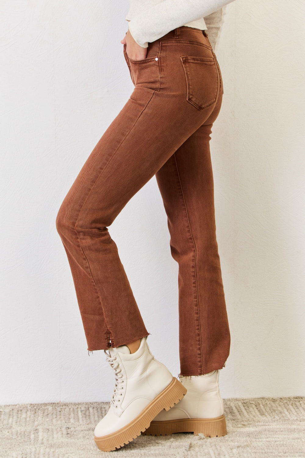 High Rise Tummy Control Straight Jeans