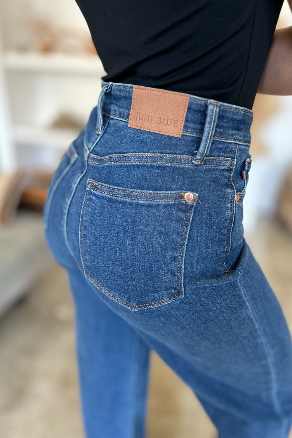 High Rise Straight Jeans