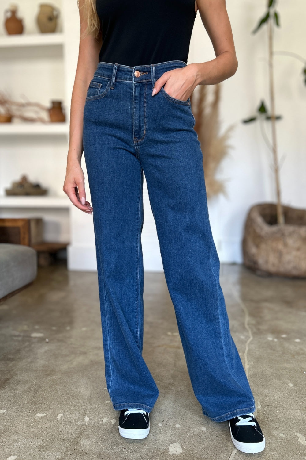 High Rise Straight Jeans