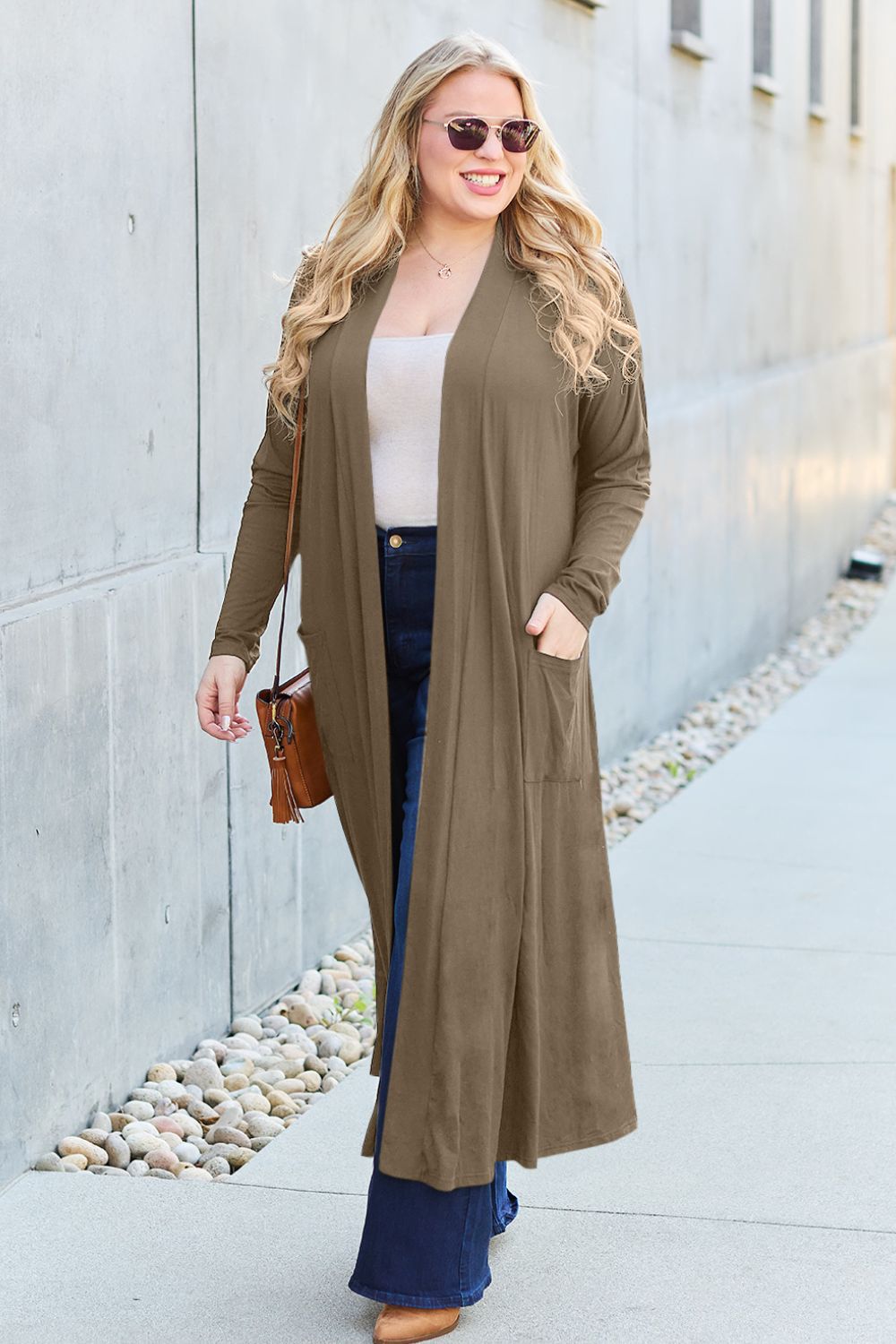 Open Front Long Sleeve Cardigan