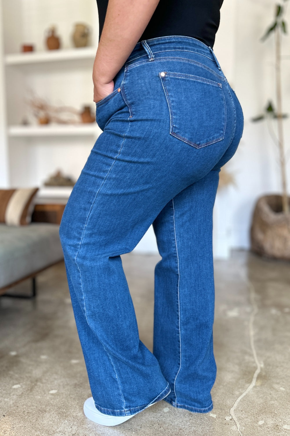 High Rise Straight Jeans