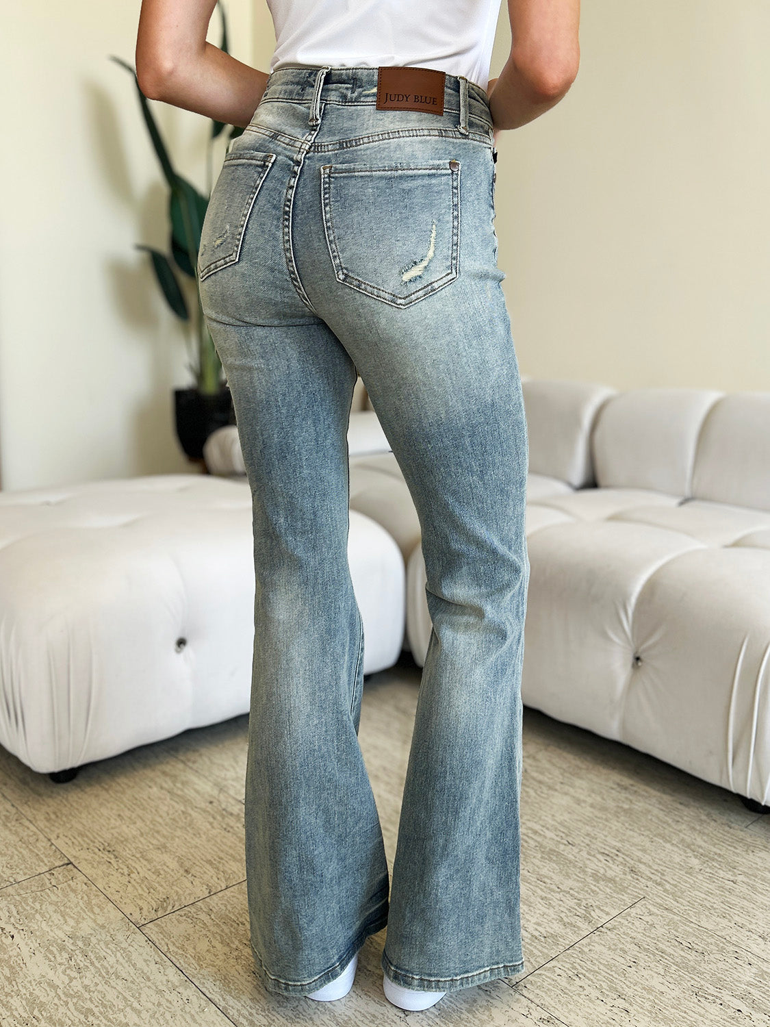 Mid Rise Flare Jeans