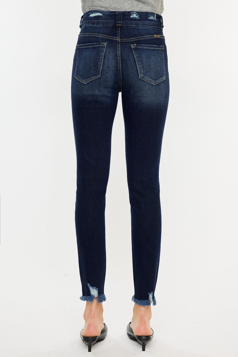 Cat's Whiskers Raw Hem High Waist Jeans