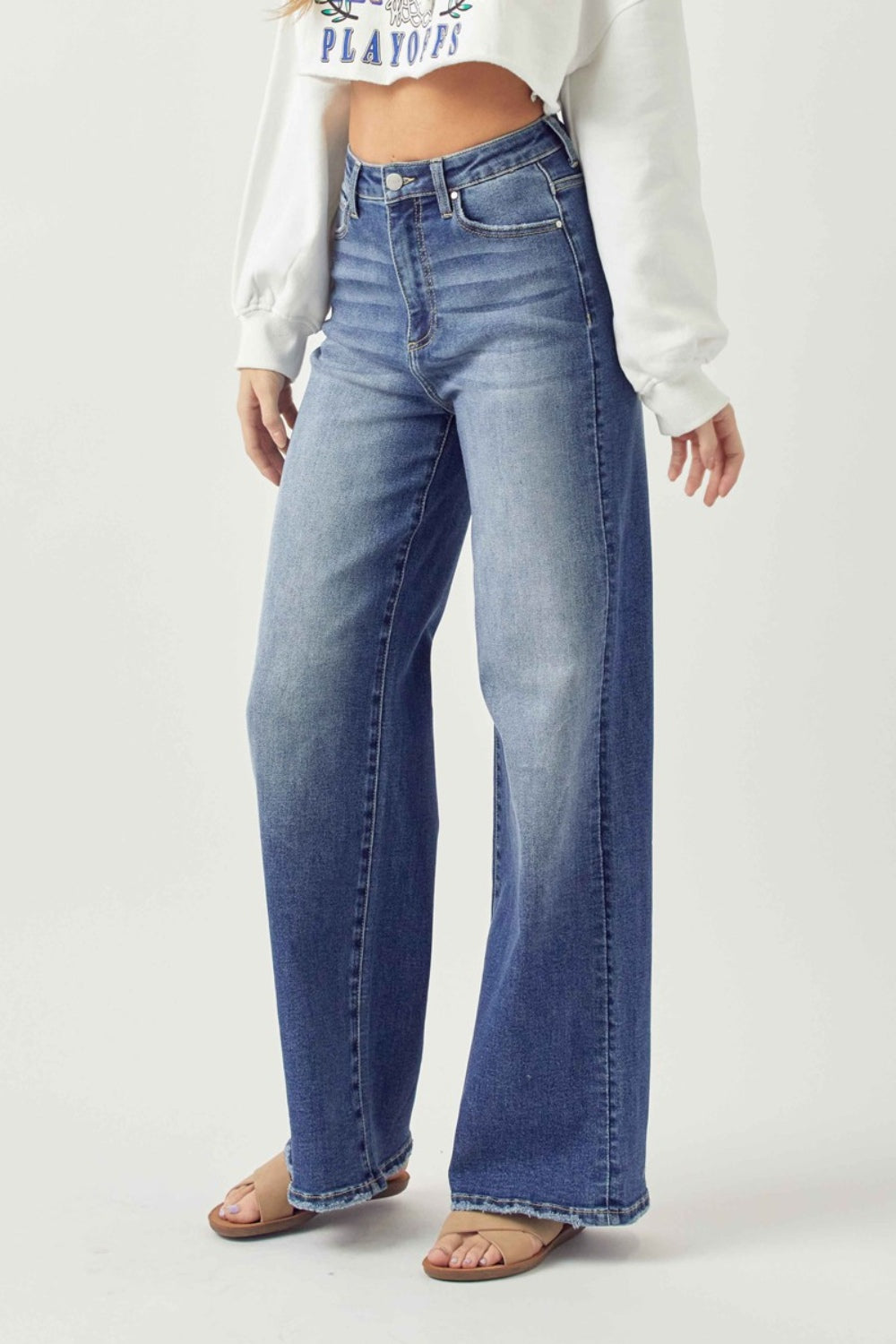 High Rise Wide Leg Jeans