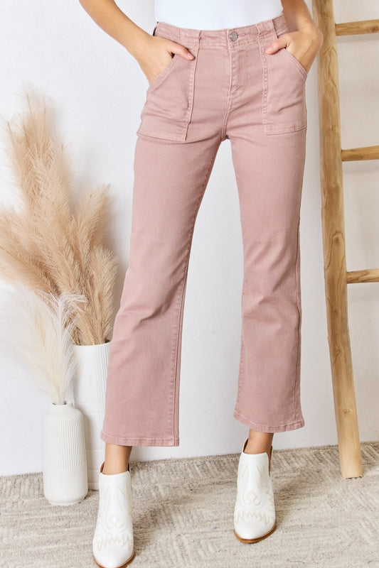 High Rise Ankle Flare Jeans