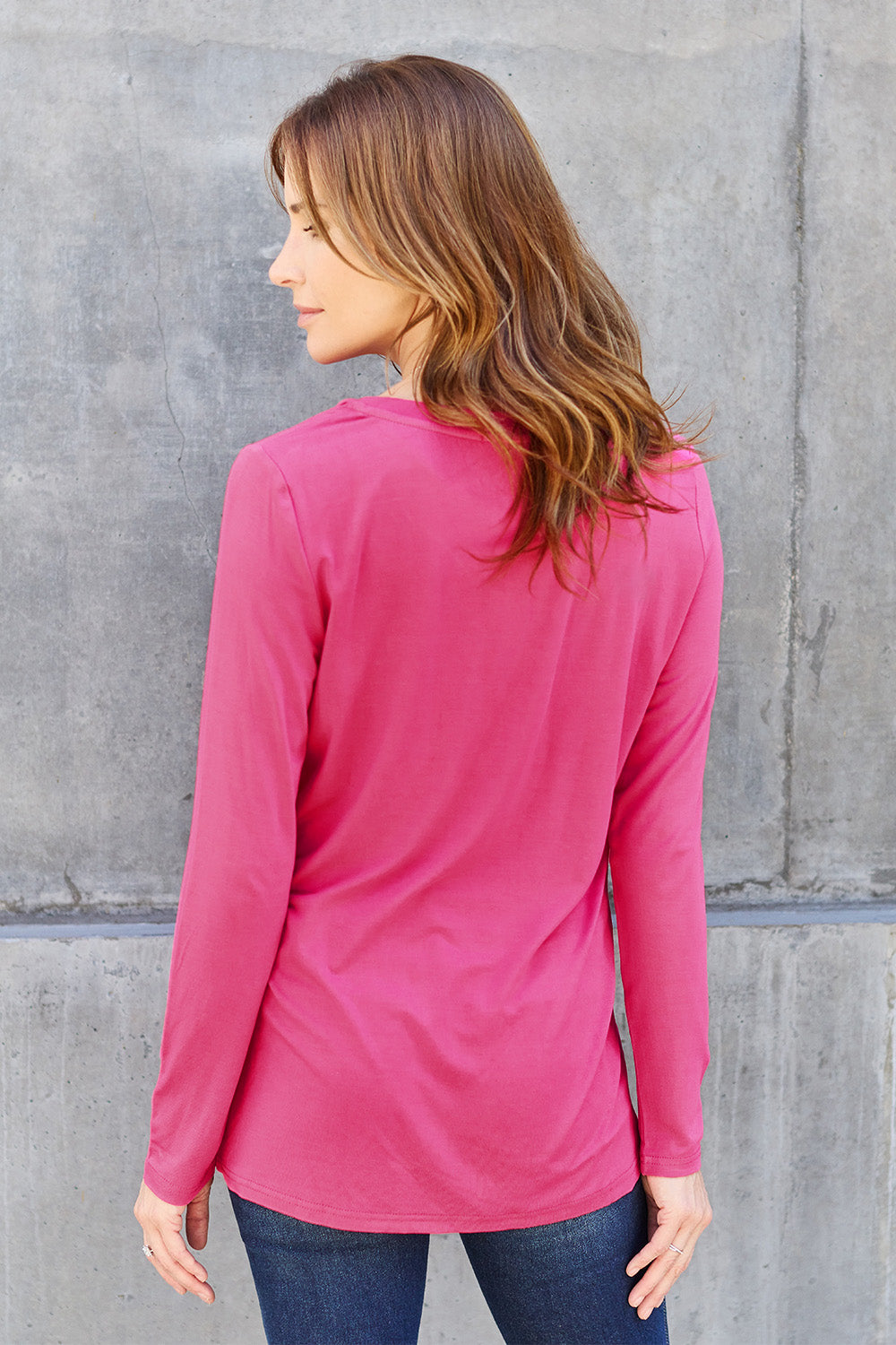 V-Neck Long Sleeve Top