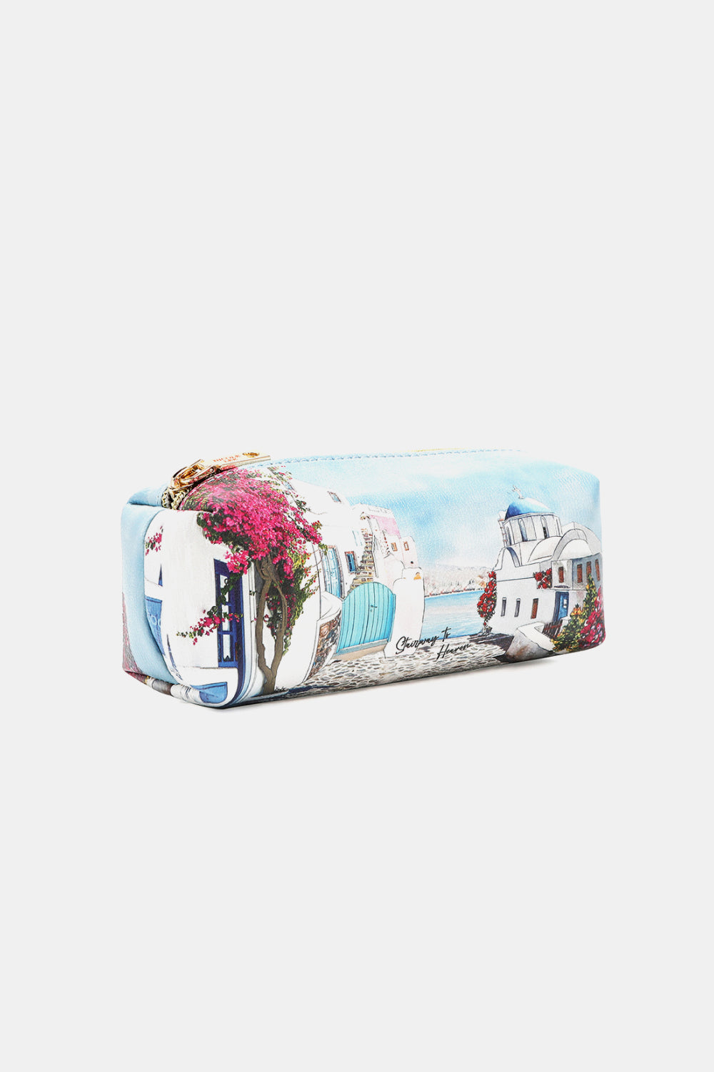 Printed Handbag with Three Pouches