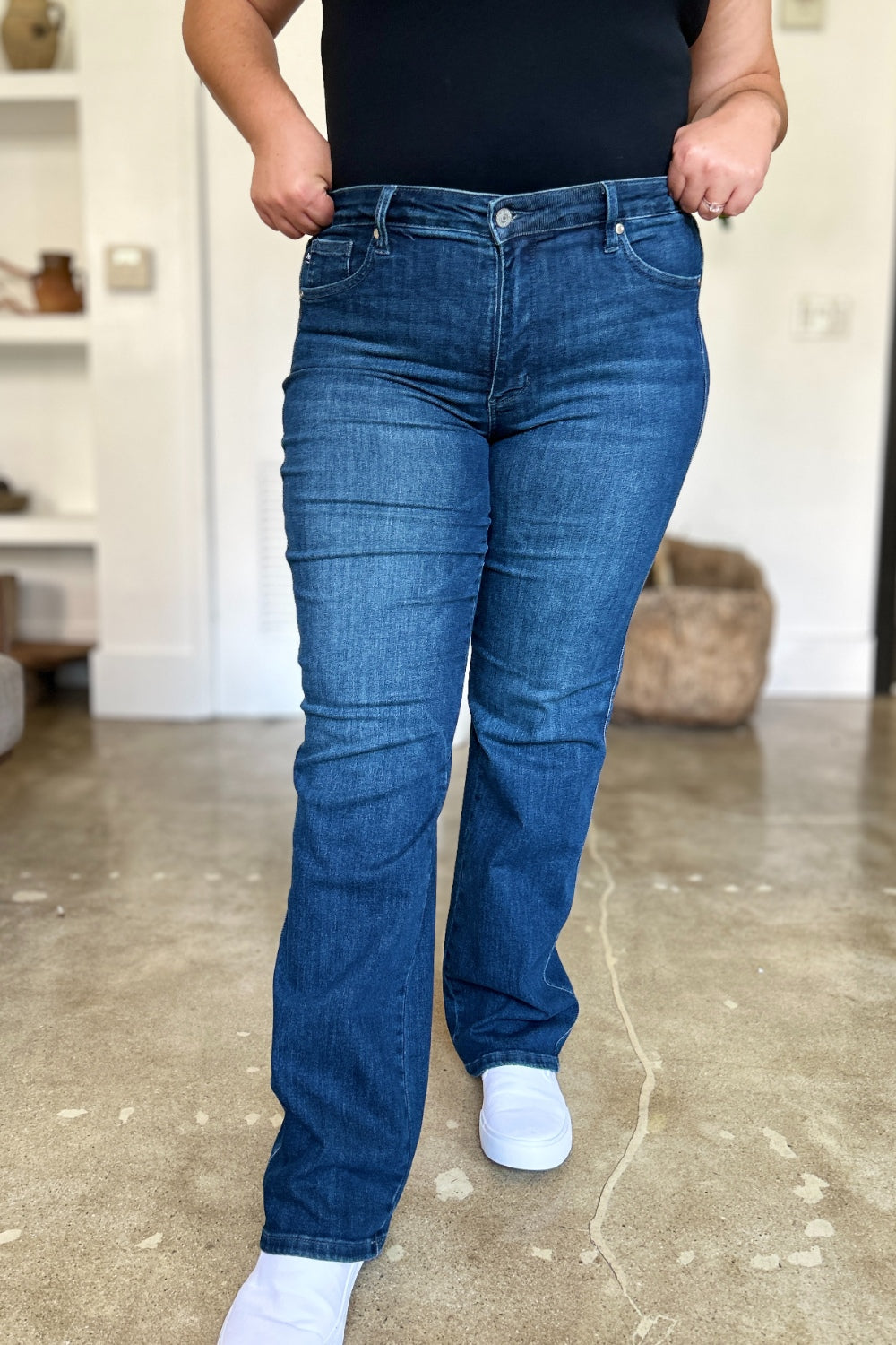 Tummy Control Straight Jeans