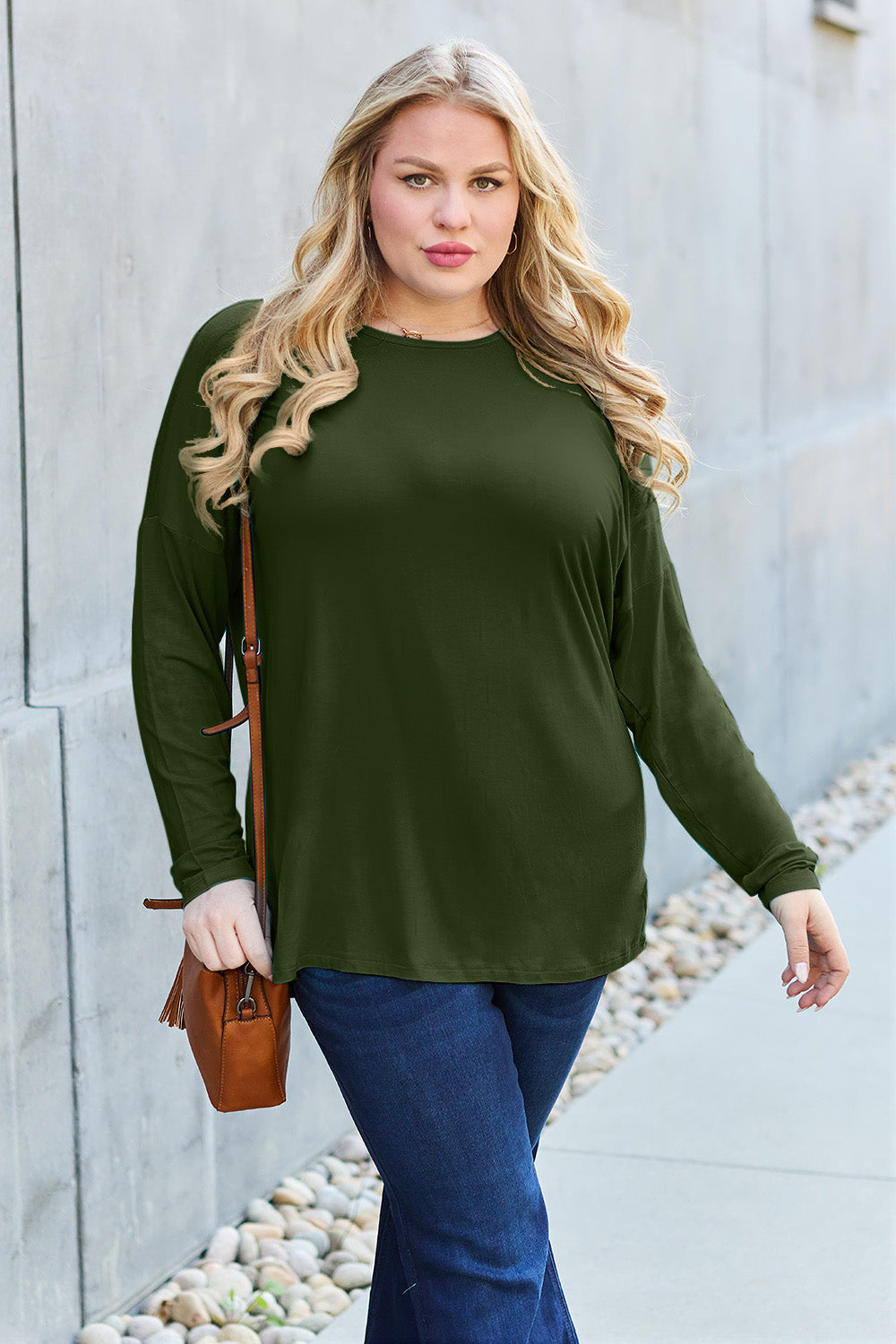 Round Neck Dropped Shoulder T-Shirt